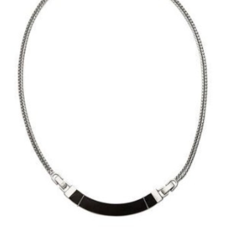 Chain & Leather Necklace